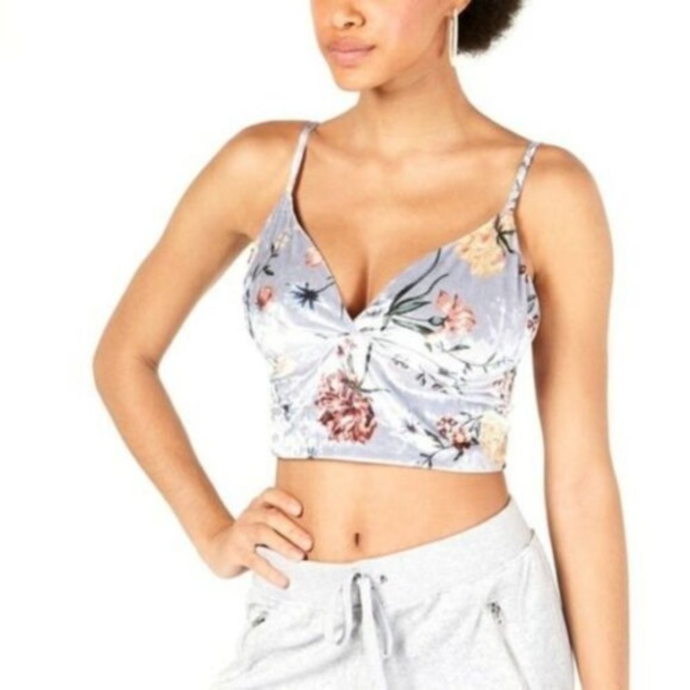 Project 28 NYC Lavander Floral Crushed Velvet Bra. S,M,L
